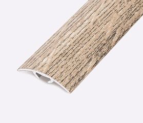 Порог (стык) Русский профиль  разноуровневый ламинированный с дюб, 30*2700 мм, Старый поллино